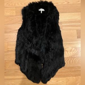 Joie Black Real Fur Vest